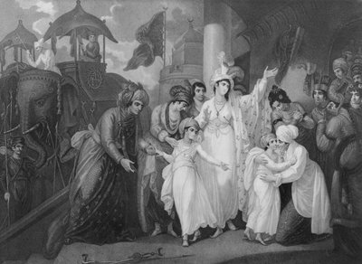 The Departure of the Sons of Tippoo from the Zenana by Mather Brown